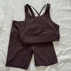 Vuori Sports Bra and Biker Shorts Set